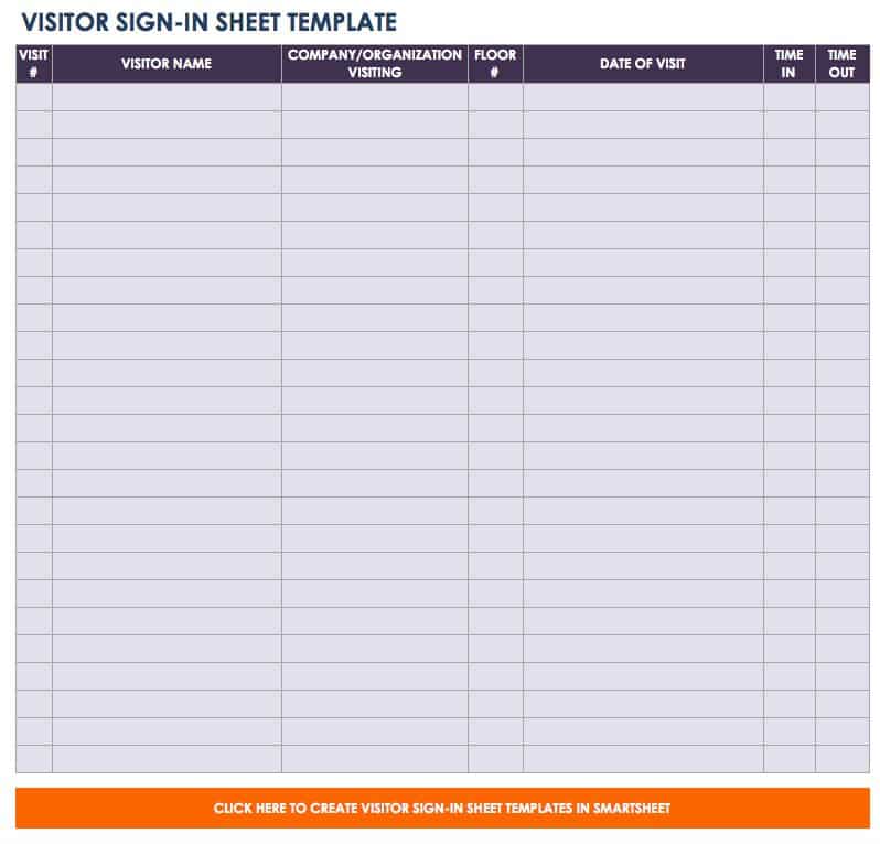 sample example format templates blank sign in sheet template word